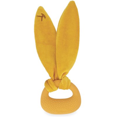 Anneau de dentition lapin en silicone ocre