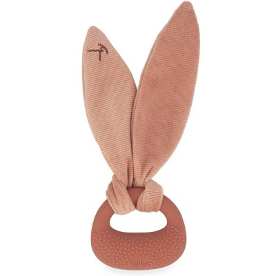 Anneau de dentition lapin en silicone terracotta