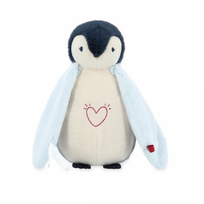 Peluche veilleuse pingouin bleu