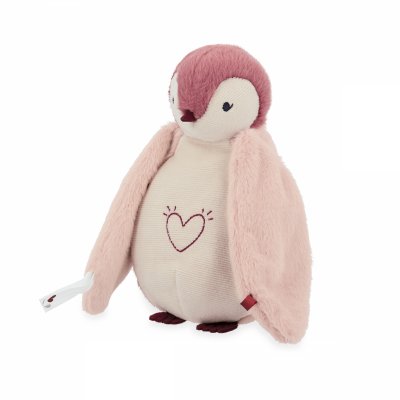 Peluche veilleuse pingouin rose