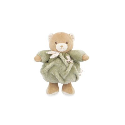 Peluche ours patapouf 17 cm vert