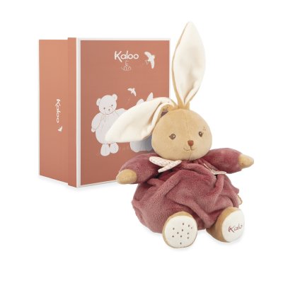 Peluche lapin patapouf 17 cm bordeaux