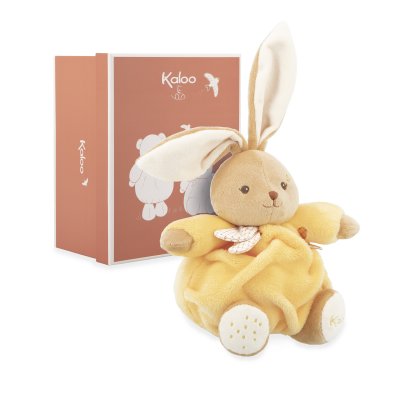 Peluche lapin patapouf 17 cm jaune