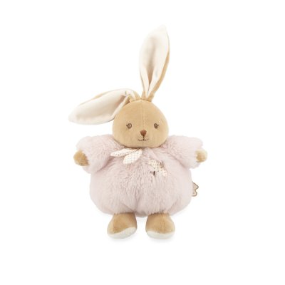 Peluche lapin patapouf 17 cm rose