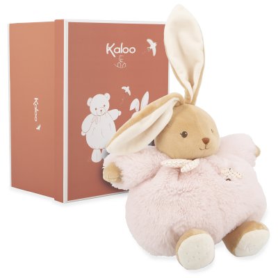 Peluche lapin patapouf 25 cm rose