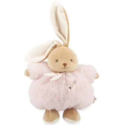Peluche lapin patapouf 25 cm rose