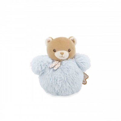 Petite peluche pompon ours bleu