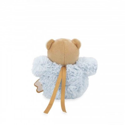 Petite peluche pompon ours bleu