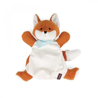 Doudou marionnette renard paprika