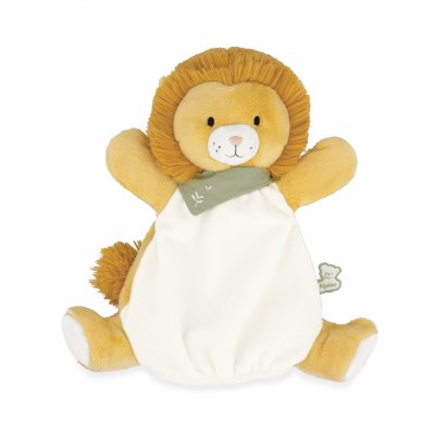 Doudou marionnette lion nougat