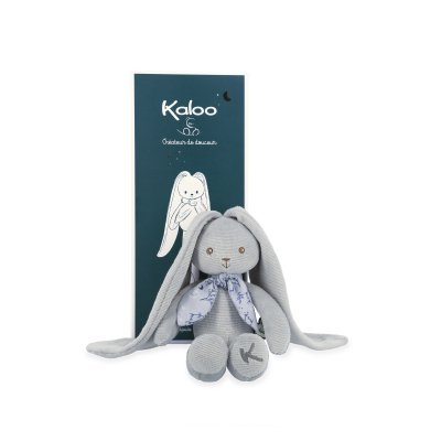 Doudou lapinoo 25 cm bleu