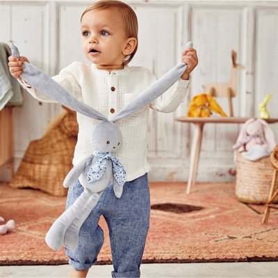 Doudou lapinoo 35 cm rose