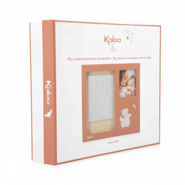 Cadre à souvenirs photo et empreinte enfant terracotta Kaloo