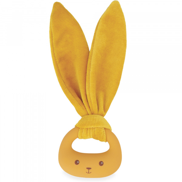 Anneau de dentition lapin en silicone ocre Kaloo