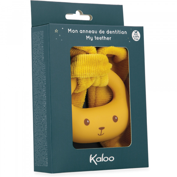 Anneau de dentition lapin en silicone ocre Kaloo