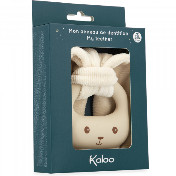Anneau de dentition lapin en silicone crème Kaloo