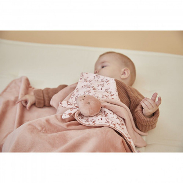 Couverture doudou lapin 80 x 70 cm terracotta Kaloo