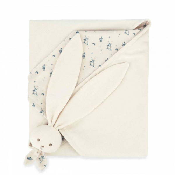 Couverture doudou lapin 80 x 70 cm crème Kaloo