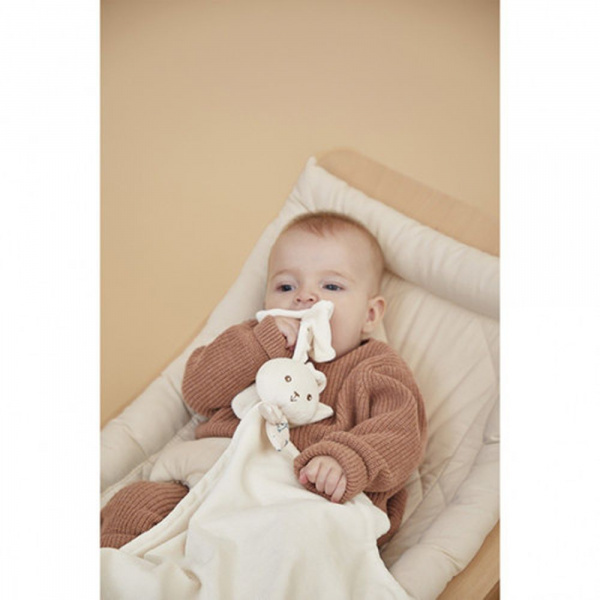 Couverture doudou lapin 80 x 70 cm crème Kaloo