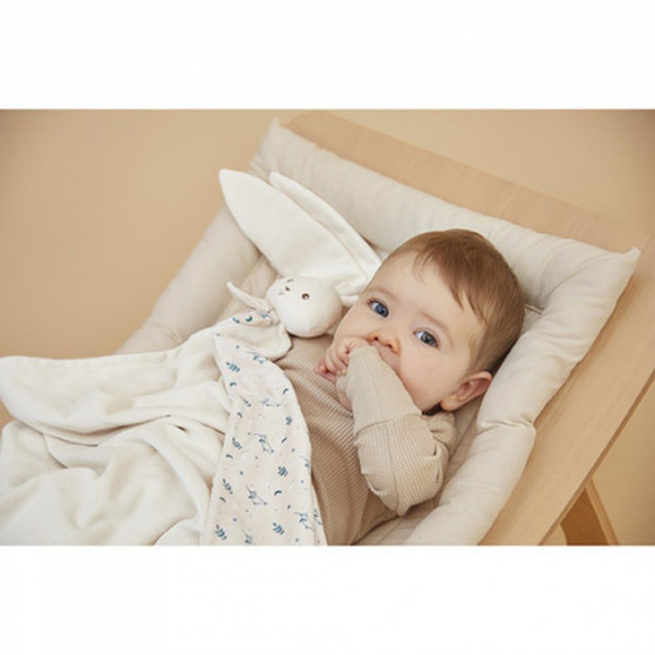 Couverture doudou lapin 80 x 70 cm crème Kaloo