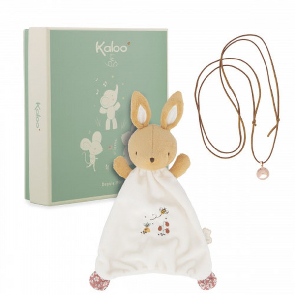 Coffret naissance doudou et collier bola elephant Kaloo