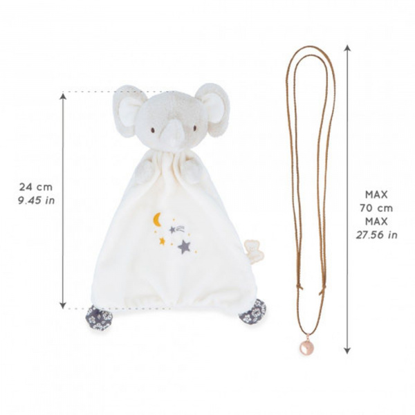 Coffret naissance doudou et collier bola elephant Kaloo