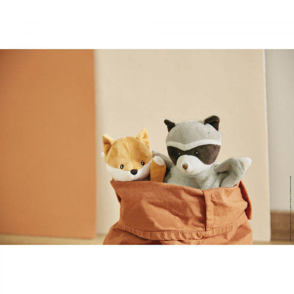 Doudou carré raton laveur gaston Kaloo