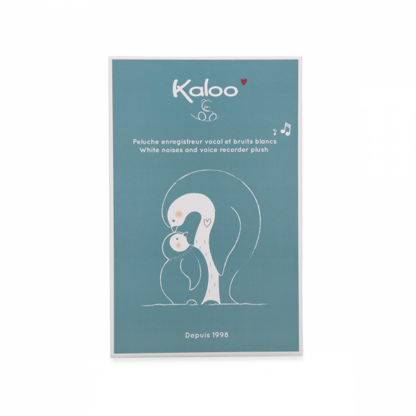 Peluche manchot enregistreuse et bruits blanc bleu Kaloo