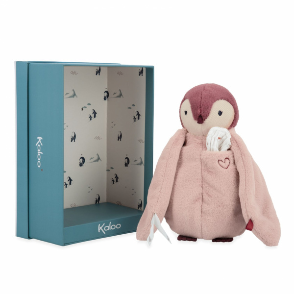 Peluche à bisous pingouin rose Kaloo