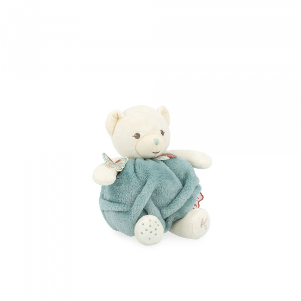 Peluche boule ours vert 23cm Kaloo