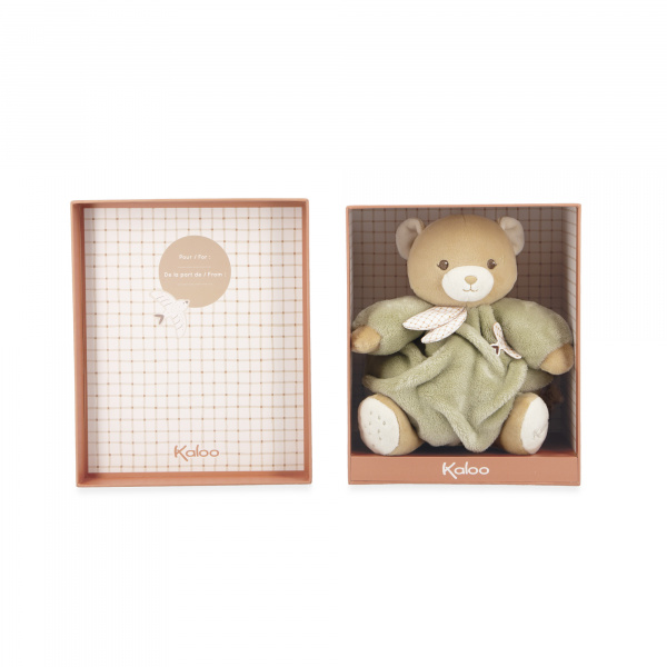 Peluche ours patapouf 17 cm vert Kaloo