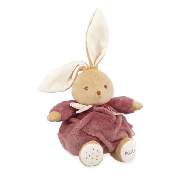 Peluche lapin patapouf 17 cm bordeaux Kaloo