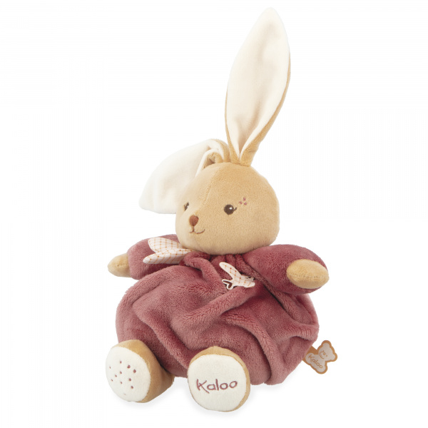 Peluche lapin patapouf 17 cm bordeaux Kaloo