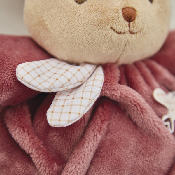 Peluche lapin patapouf 17 cm bordeaux Kaloo