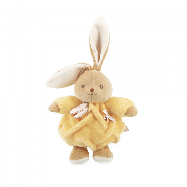 Peluche lapin patapouf 17 cm jaune Kaloo