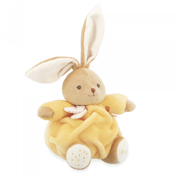 Peluche lapin patapouf 17 cm jaune Kaloo