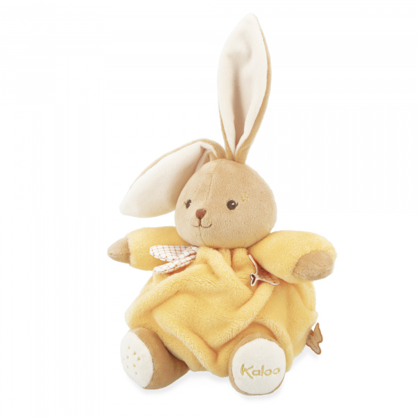 Peluche lapin patapouf 17 cm jaune Kaloo