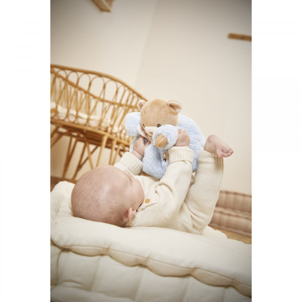 Peluche ours patapouf 25 cm bleu Kaloo