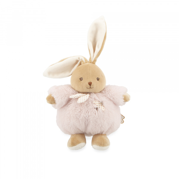 Peluche lapin patapouf 17 cm rose Kaloo