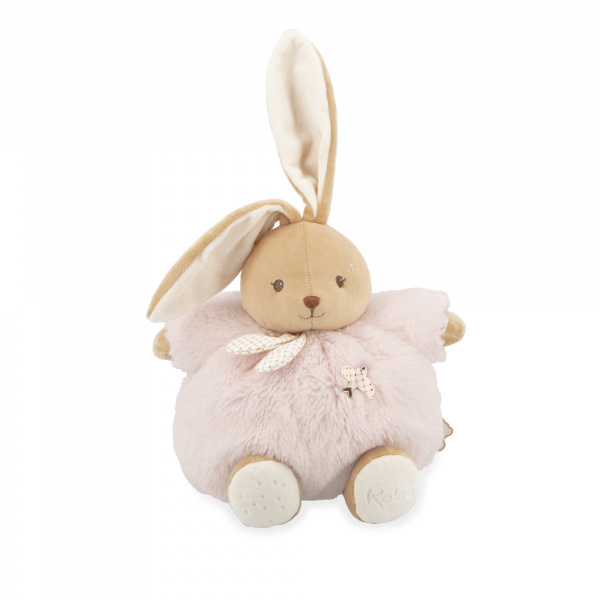 Peluche lapin patapouf 17 cm rose Kaloo