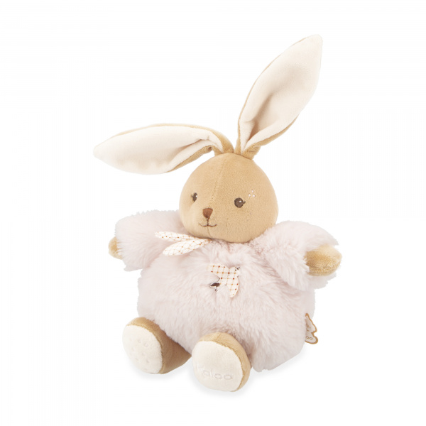 Peluche lapin patapouf 17 cm rose Kaloo