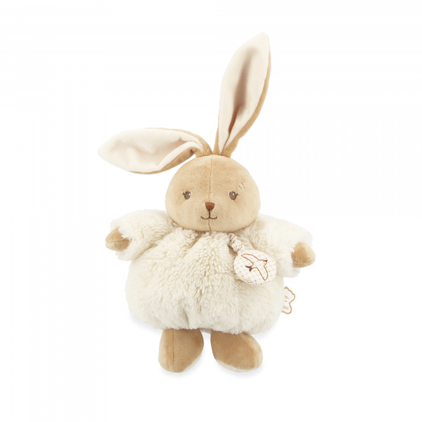Peluche lapin patapouf musical 17 cm crème Kaloo