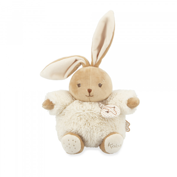 Peluche lapin patapouf musical 17 cm crème Kaloo