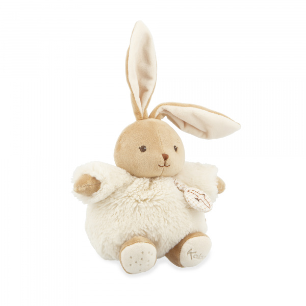 Peluche lapin patapouf musical 17 cm crème Kaloo