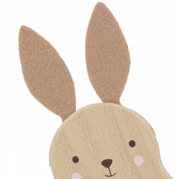 Hochet sonore en bois lapin Kaloo