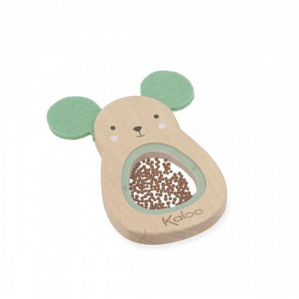 Hochet sonore en bois lapin Kaloo