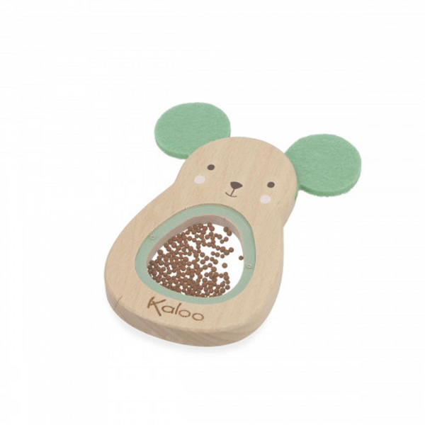 Hochet sonore en bois lapin Kaloo