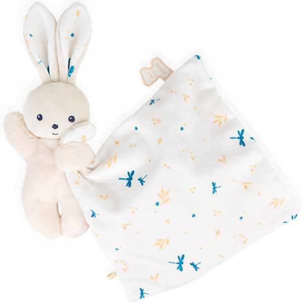 Doudou carré douceur plat lapin bouquet d'agrumes Kaloo