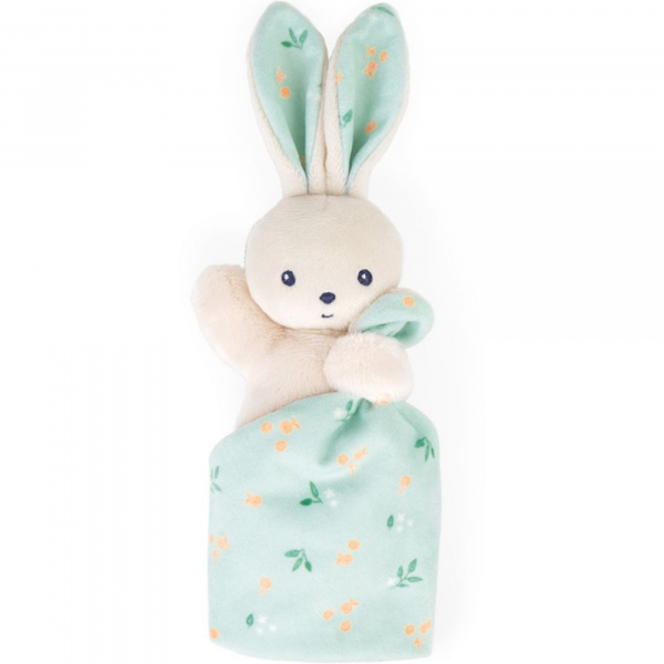 Doudou carré douceur plat lapin bouquet d'agrumes Kaloo