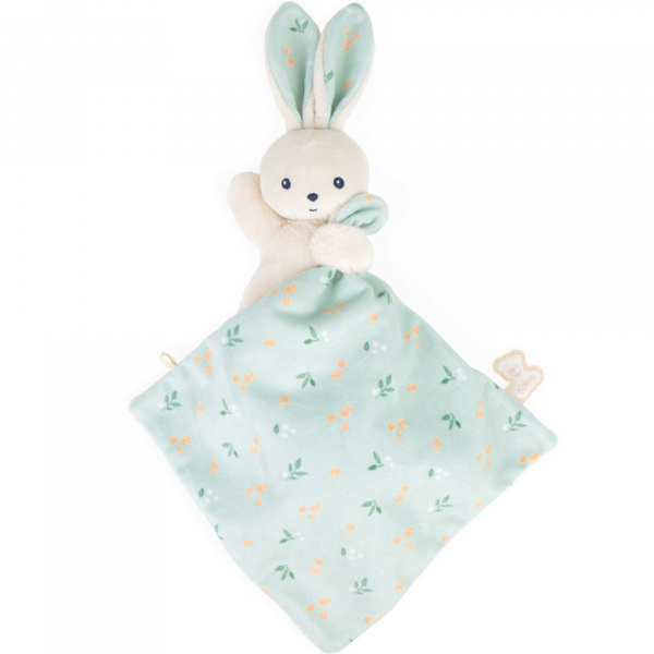 Doudou carré douceur plat lapin bouquet d'agrumes Kaloo